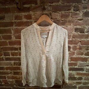 Amour vert pale pink silk blouse S